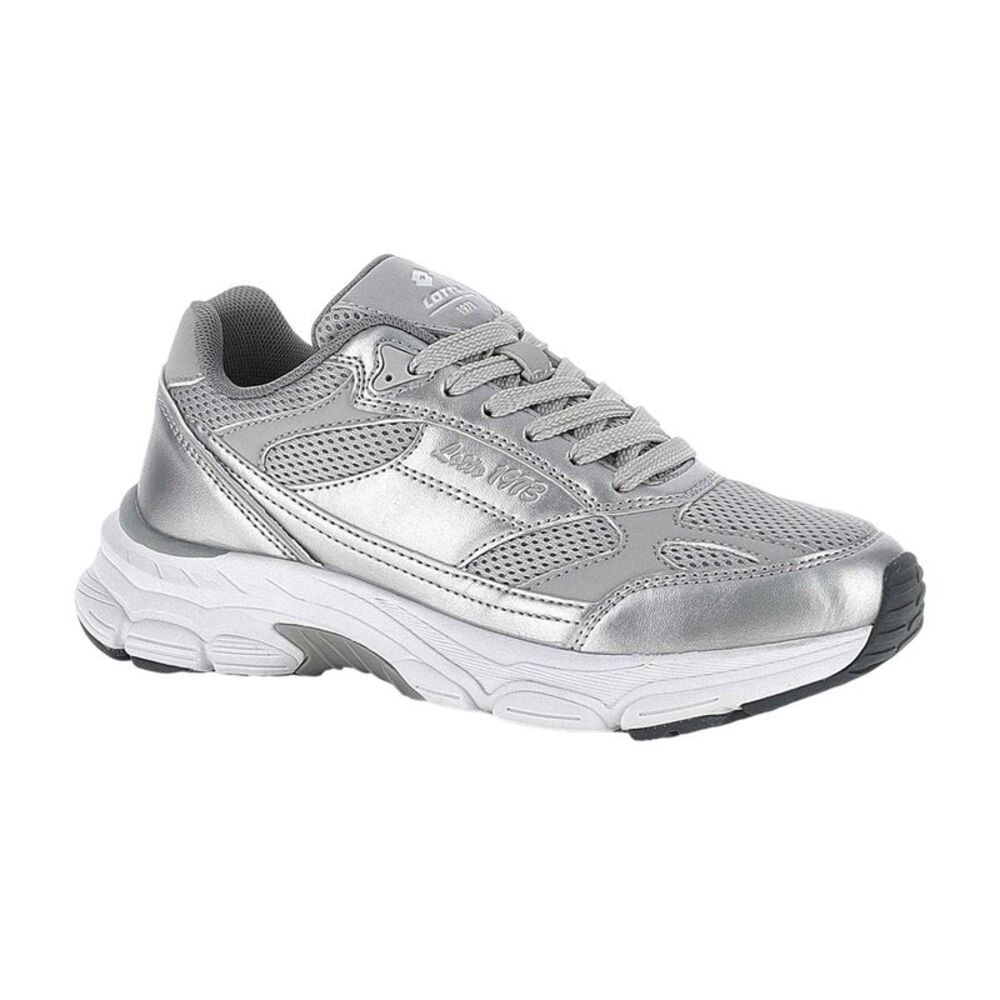 Lotto Womens/Ladies Logo Metallic Low Sneakers / Mushroom